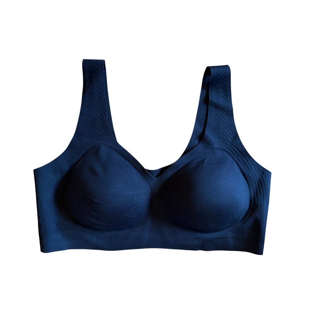Shecurve 5XL Black Wireless Seamless Comfort Bra Jelly Soft Removable Pads